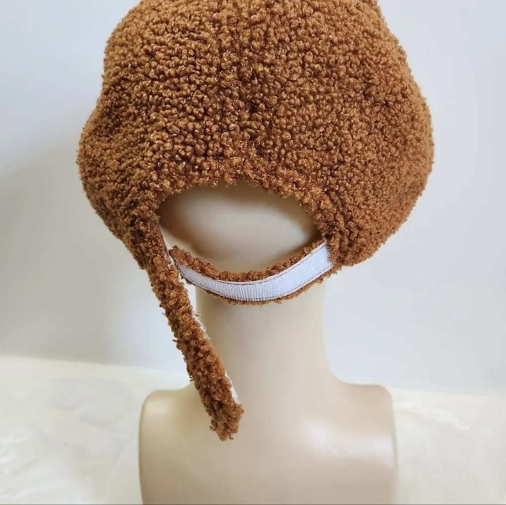 Public Opinion Tan Toffee Teddy Fleece Fuzzy Women's Baseball Hat Cap